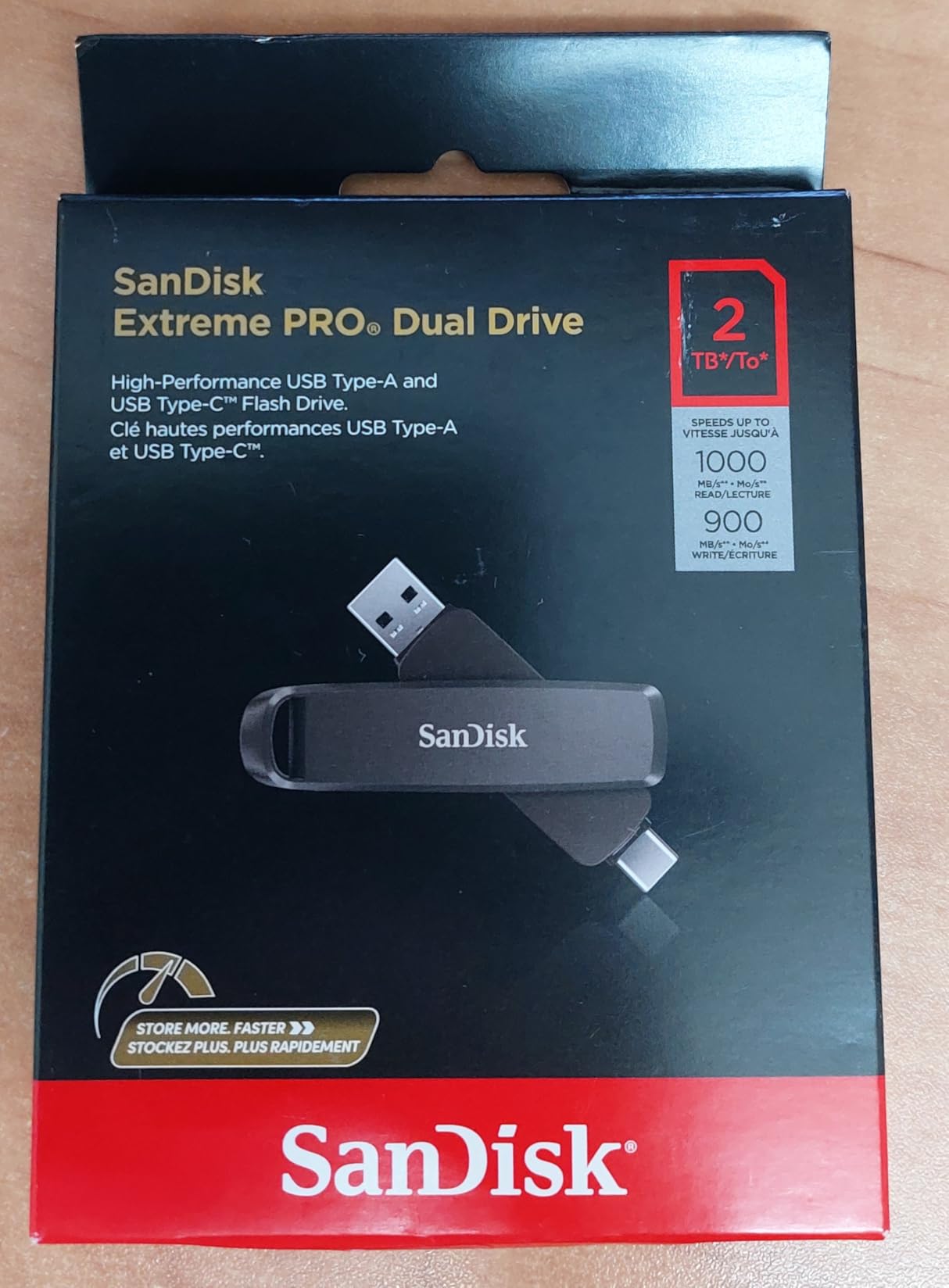 SANDISK 512GB Extreme PRO Dual Drive - Up to 1,000MB/s, USB Type-C, and USB Type-A, High-Performance Flash Drive - SDDDE1-512G-G46 customer photo 2