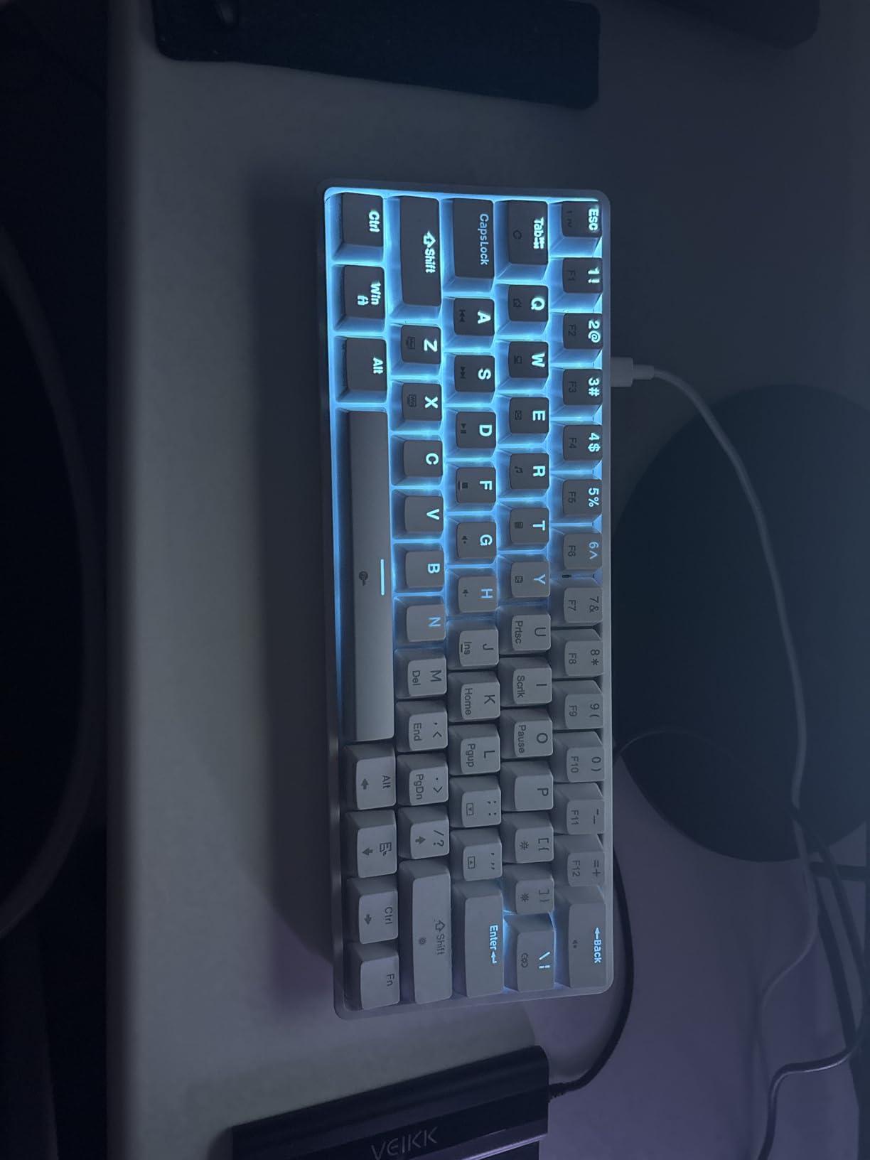 TMKB 60% Mechanical Gaming Keyboard, Red Linear Switch, Wired, White customer photo 2