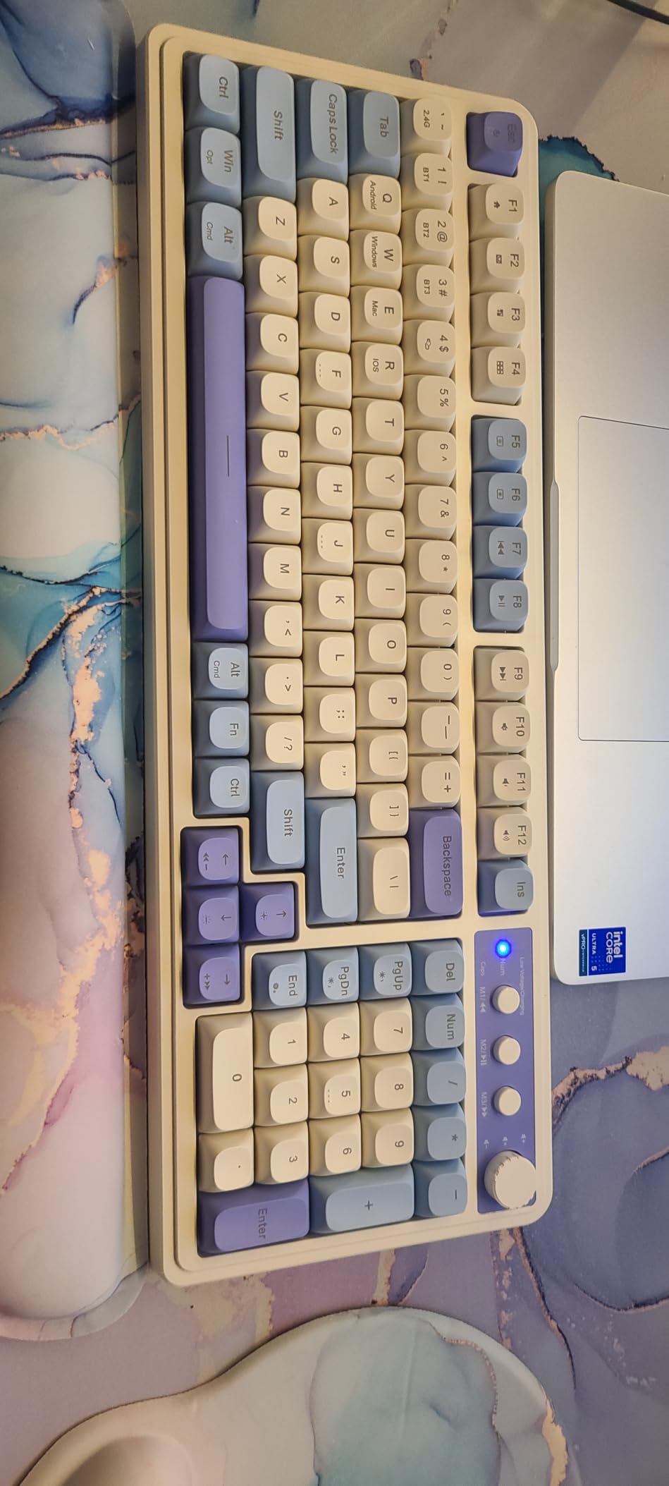 AULA S99 Gaming Keyboard, Wireless Green Creamy Computer Keyboards customer photo 1