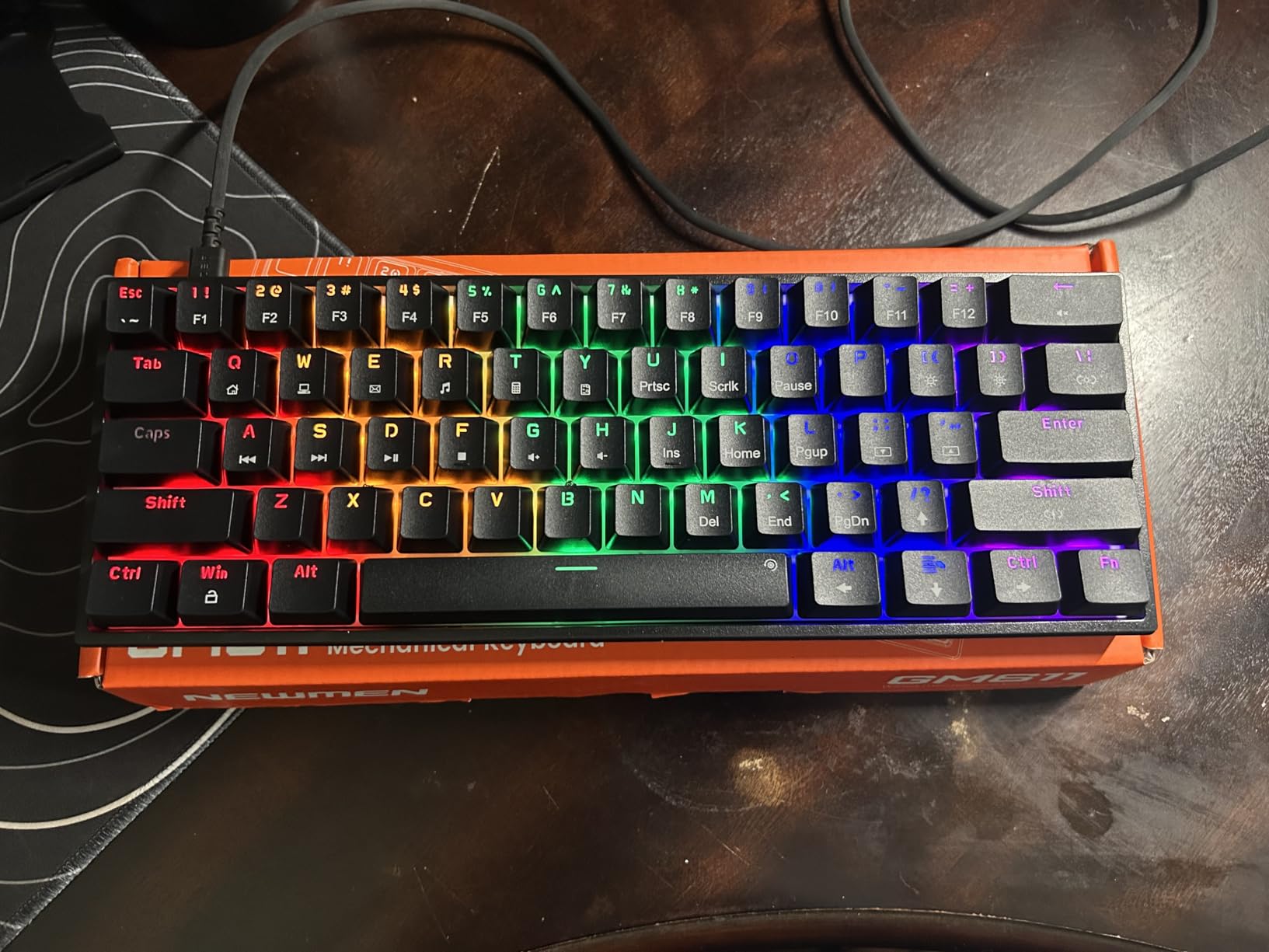 Newmen GM611 Mechanical Keyboard,LEDBacklit Wired Gaming Keyboard RedSwitch customer photo 1
