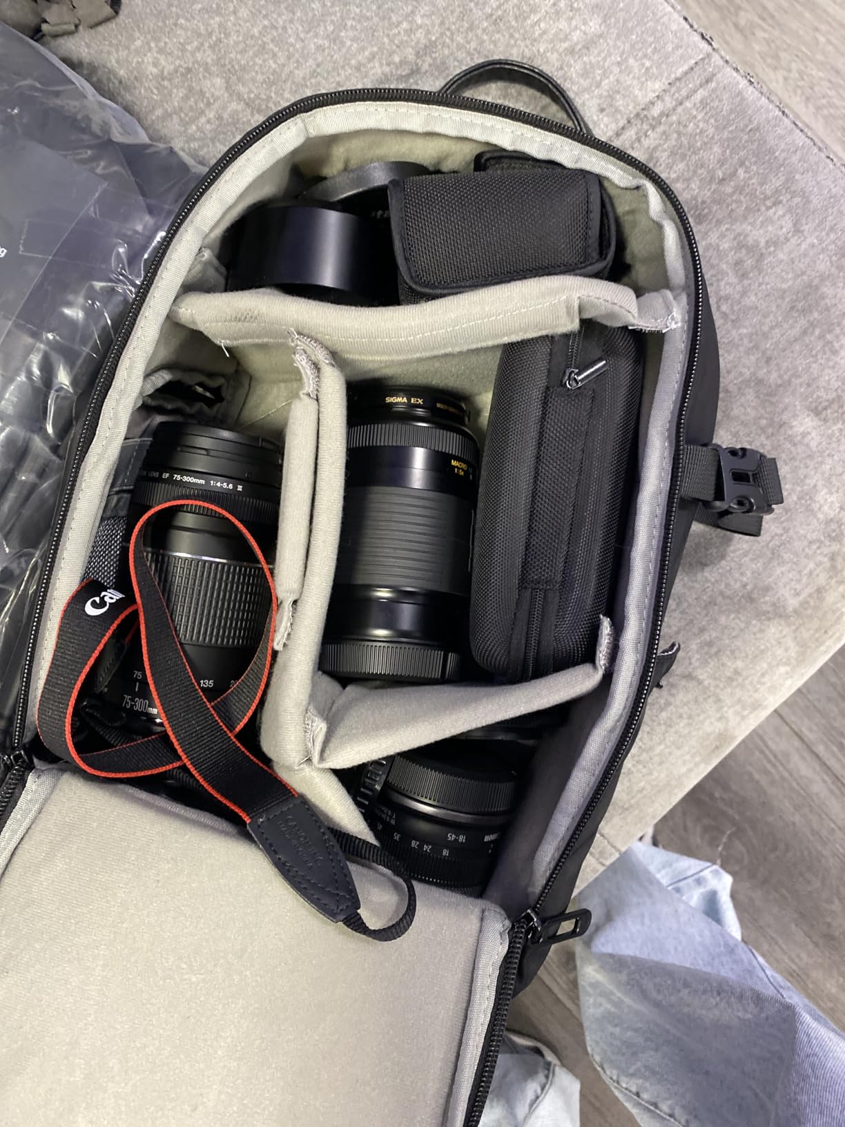 TAAOKA Camera Sling Bag for Photographer– Waterproof Crossbody Camera Bag with Fast Access Pockets, Thick Shockproof Photography Backpack with Tripod Holder, DSLR camera bag for Nikon/Sony/Canon customer photo 1