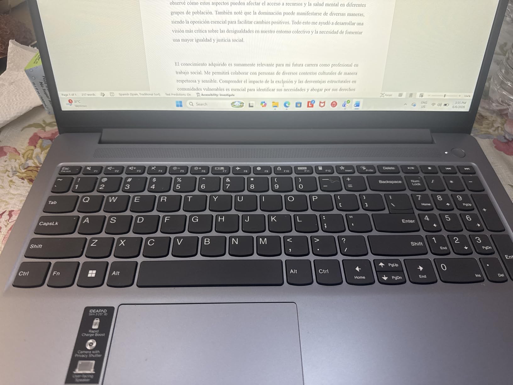 Lenovo IdeaPad Slim 3 Laptop 2025 15.6” FHD 1920 x 1080 Touchscreen, AMD Ryzen 7 5825U, 8-core, AMD Radeon Graphics, 16GB DDR4, 512GB SSD, Wi-Fi 6, Bluetooth 5.2, 720p HD Camera, Windows 11 Home customer photo 1