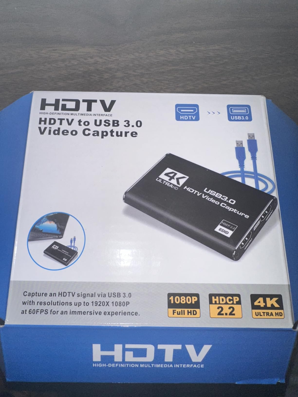 Newhope USB 3.0 HDMI Capture Card, 1080P 60FPS Capture with 4K Pass-Through customer photo 2