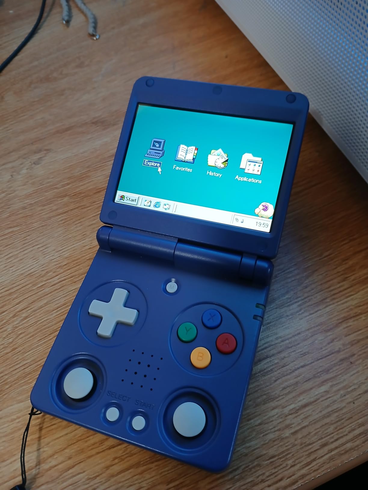 Anbernic RG34XXSP Retro Handheld Game Console RG34XX SP Retro Gaming Console with 64G Preloaded 5000+ Games,3300 mAh Battey, Portable Pocket Arcade Support 30+ Simulators 5G WiFi Bluetooth HD Indigo customer photo 2