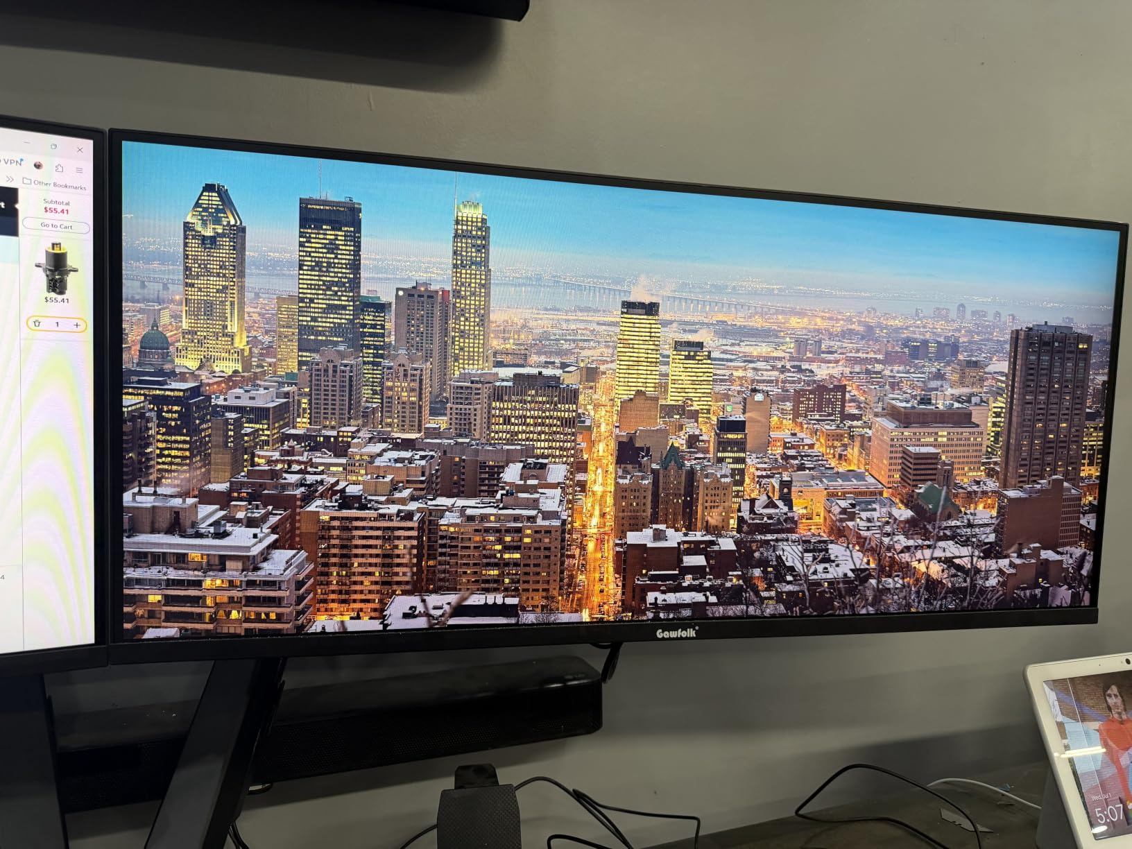 Gawfolk 24.5 Inch Gaming Curved Monitor 3000R 120Hz PC Screen Full HD 1080P customer photo 1
