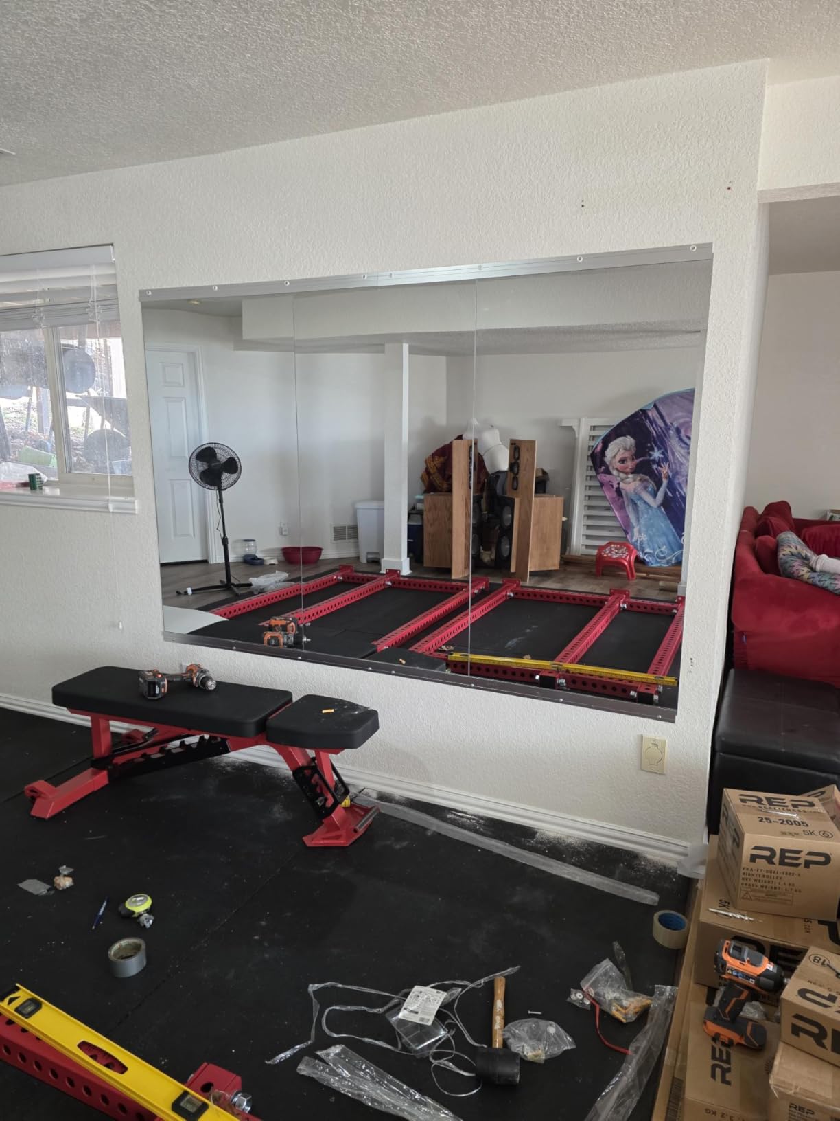 80x40 in Home Gym Mirrors,2-Pack,Frameless,Wall Mounted customer photo 1