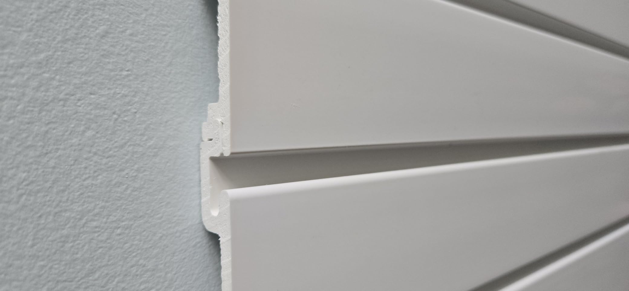 Ezlaino Slatwall 4 FT x 8 FT, PVC Slat Wall Paneling Garage Wall Organizer customer photo 2