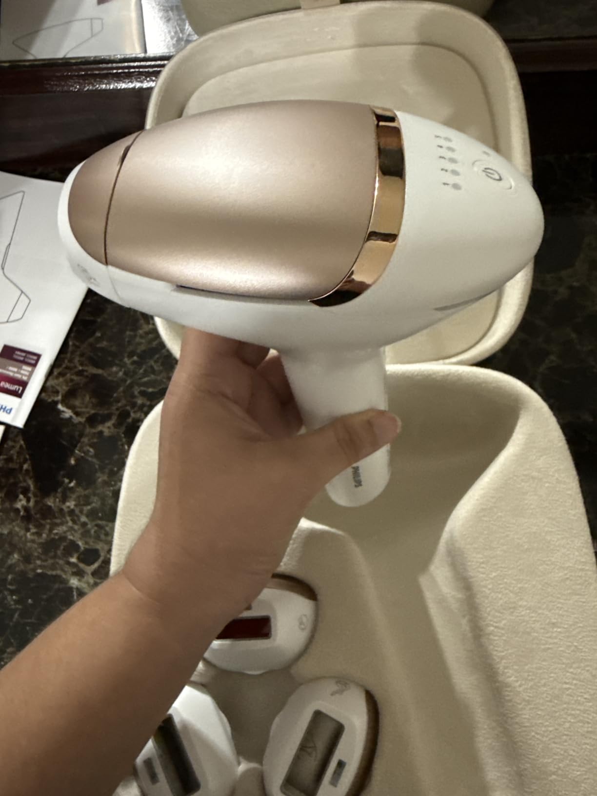 Philips Lumea IPL — Salon-Like Laser Hair Removal for Women, Permanent Hair Reduction Device At Home for Face & Body — Safe & Painless for Face, Bikini, Body, 5 Settings & Skin Sensors, BRI984/03 customer photo 2