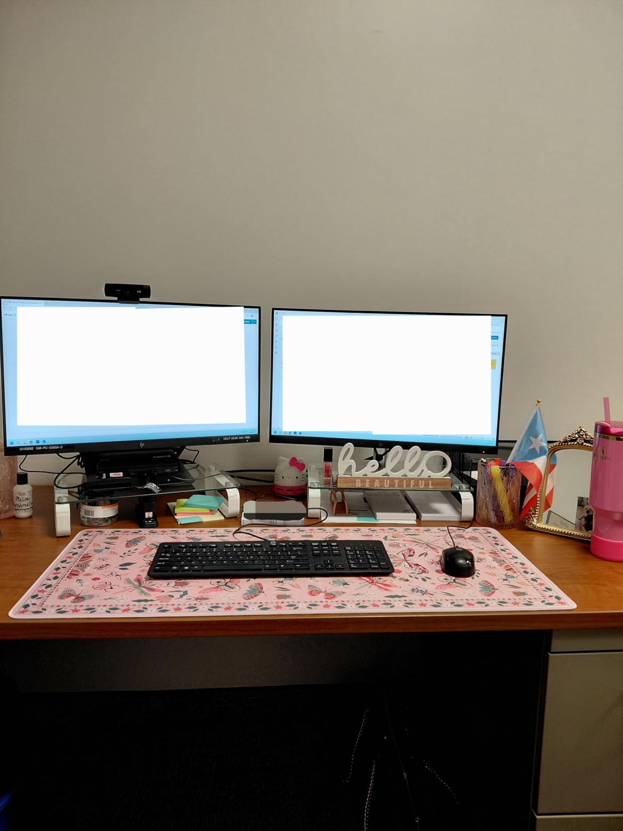 iCasso Desk Cover Mat, Office Mouse Pad,35.4x15.7in,Retro Black customer photo 1
