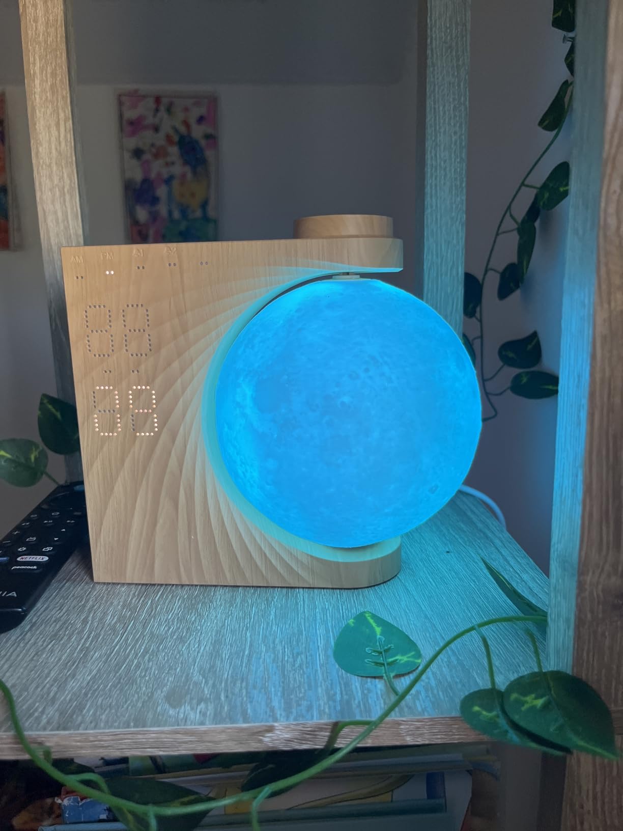 RETEYUNG Sunrise Alarm Clocks Sound Machine Moon Lamp for bedrooms customer photo 2