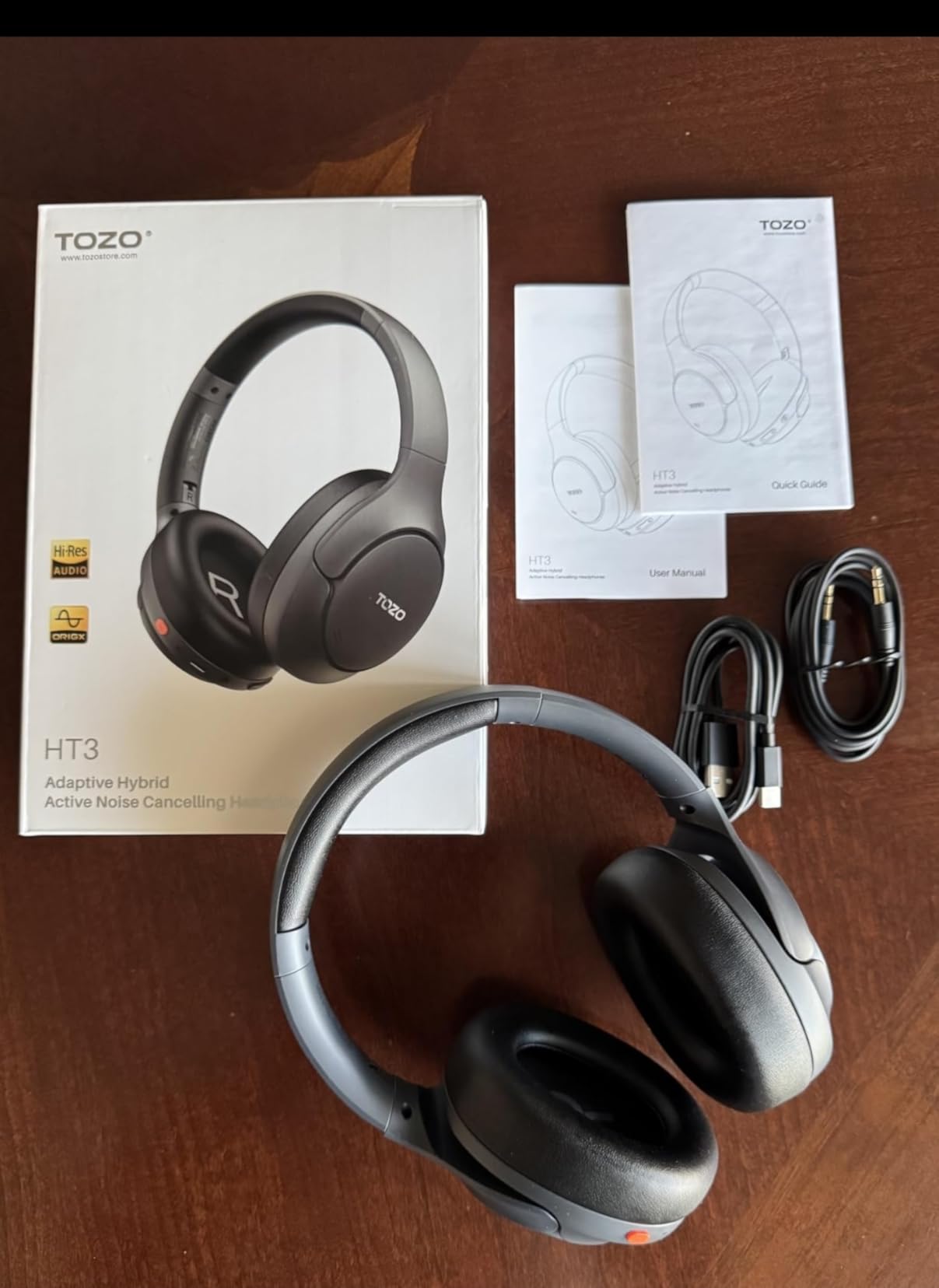 TOZO HT3 Hybrid Noise Cancelling Wireless Headphones, 90H Over Ear Headset customer photo 2