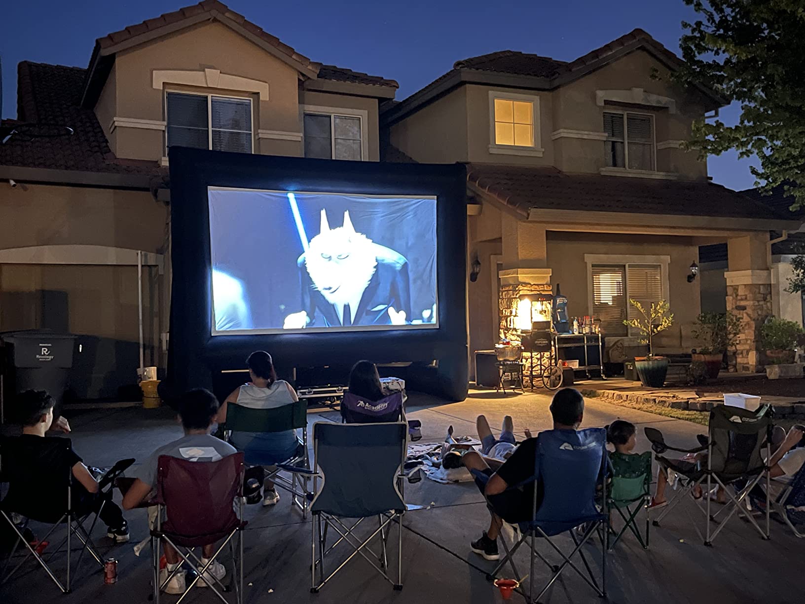 GYUEM 21 Feet Inflatable Projector Screen Outdoor Blow Up Movie Screen customer photo 1