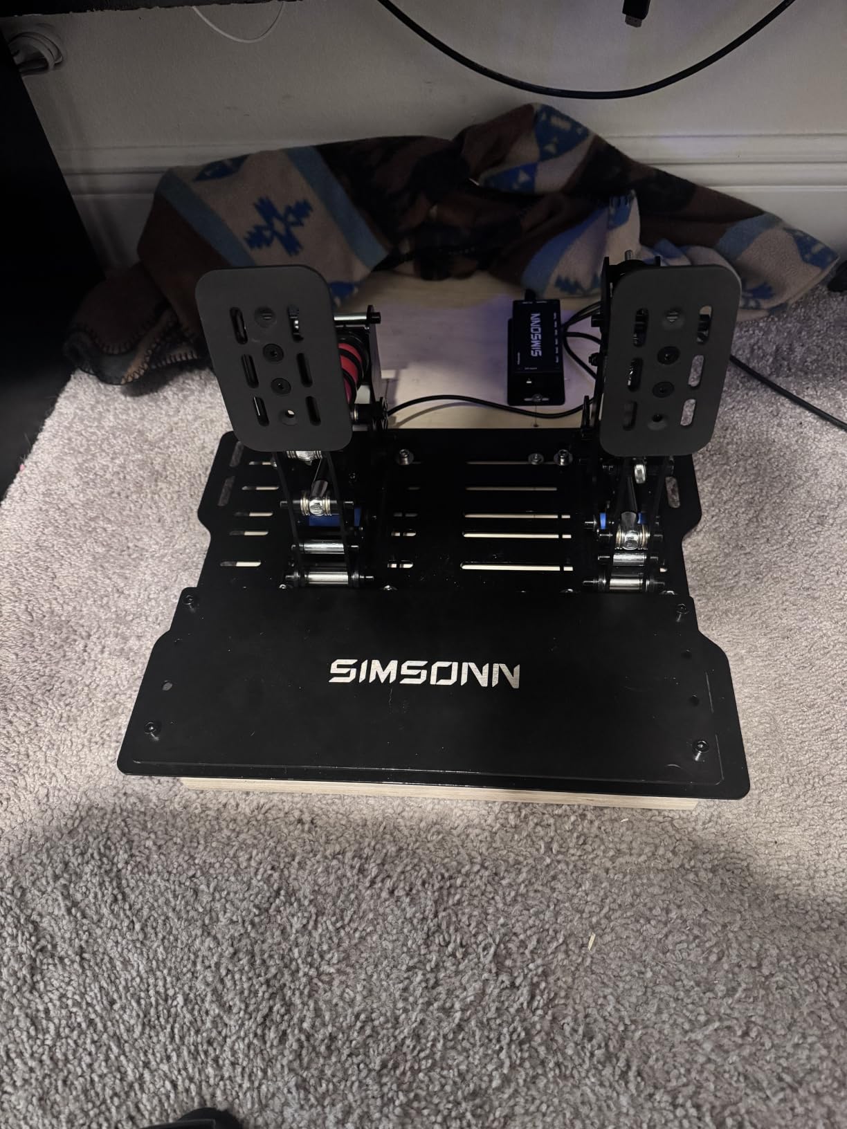 SIMSONN Plus X Racing Simulator Hydraulic Pedals Sim Racing Pedals Support Haptic Reactor (Plus X Black P3-H3) customer photo 1