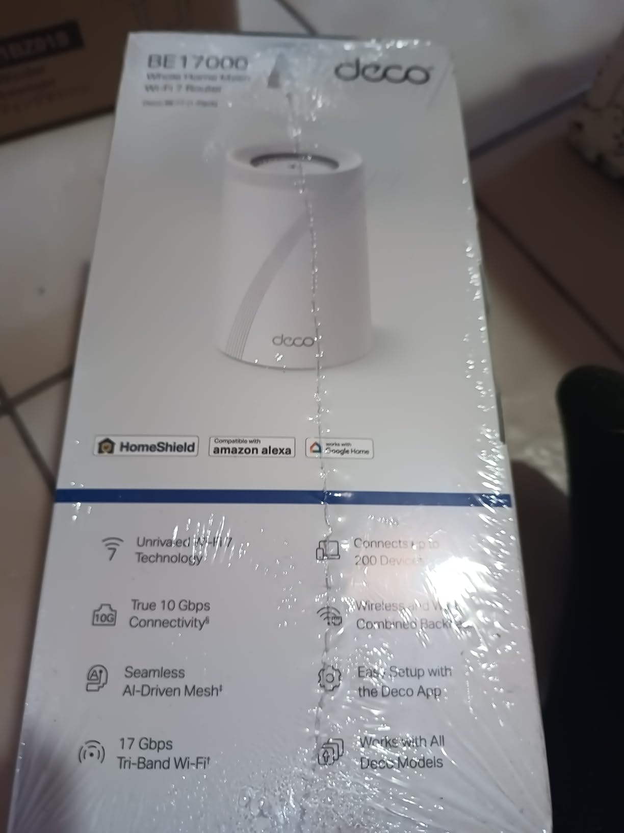 TP-Link Deco 7 Pro BE17000 Tri-Band Wi-Fi 7 Whole Home Mesh System | 9-Stream 17Gbps | 10G RJ45/SFP+ Combo | Multi-Gig Wired Backhaul | Up to 6,300 Sq.ft | HomeShield, MLO, 320 MHz (Deco BE77 2-Pack) customer photo 2