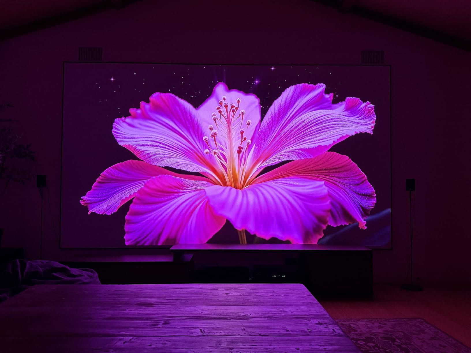 Valerion VisionMaster Pro2 Triple Laser Projector 4K,15000:1 Contrast, 0.9-1.5x Optical Zoom, 2X Multitasking Power, IMAX, HDR10+, GTV, 4ms Lag-Free Gaming, 3000 ISO Lumens, Google Home, Apple Homekit customer photo 2