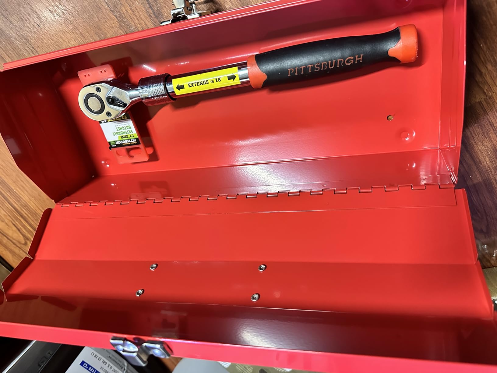 BIG RED Metal Tool Box, 20.5-inch, Portable Metal Tool Box with 3 Drawers customer photo 2