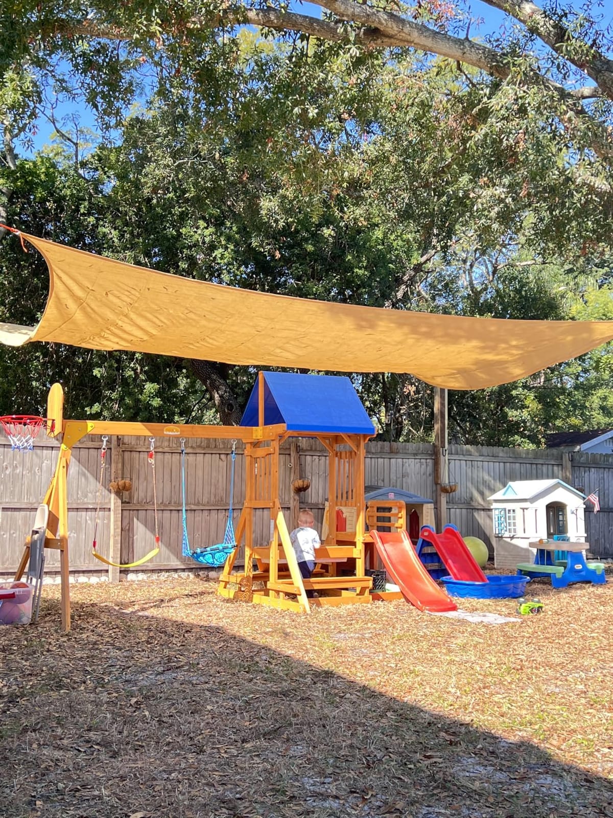 SUNIBOXI Wooden Swing Sets for Backyard, for Ages 3-8 customer photo 1