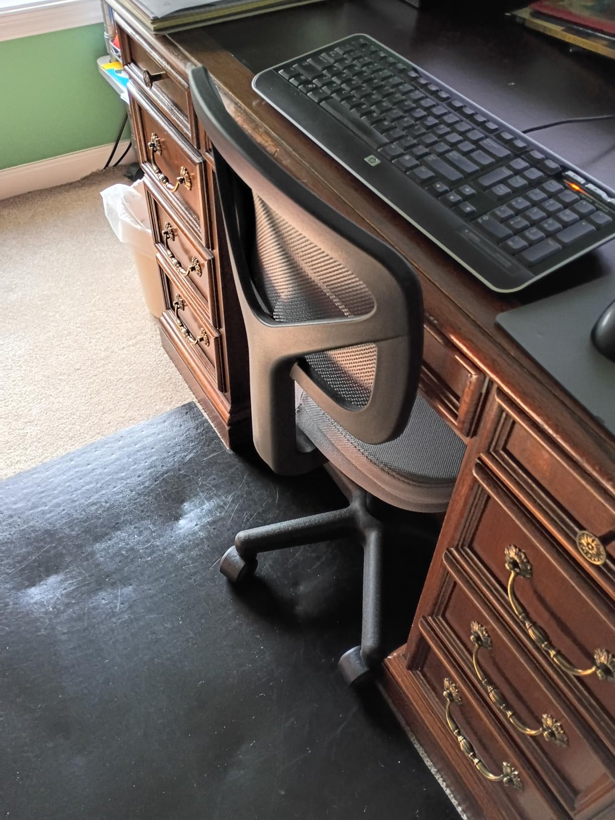 Sweetcrispy Small Armless Desk Chair, Mesh Rolling Office Chairs customer photo 1