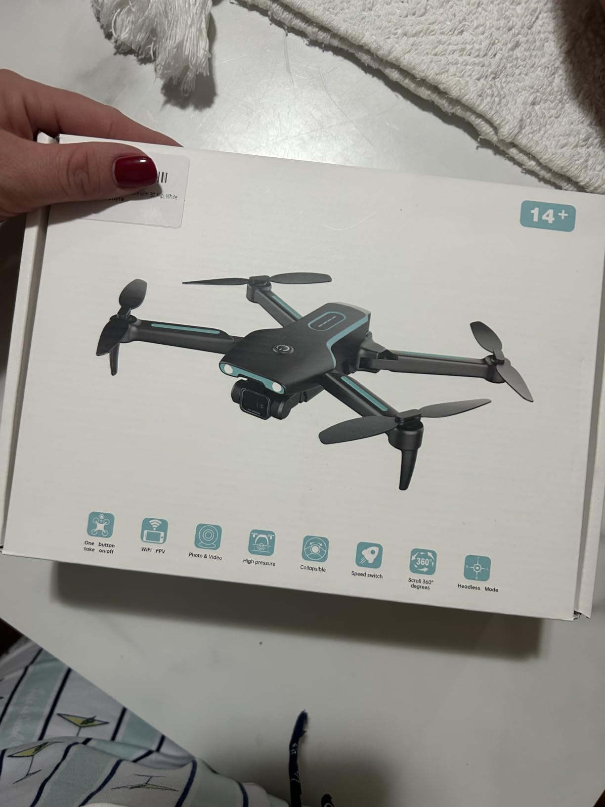 Drones for Kids and Beginners with LED Lights 2 Batteries One Key Start customer photo 2