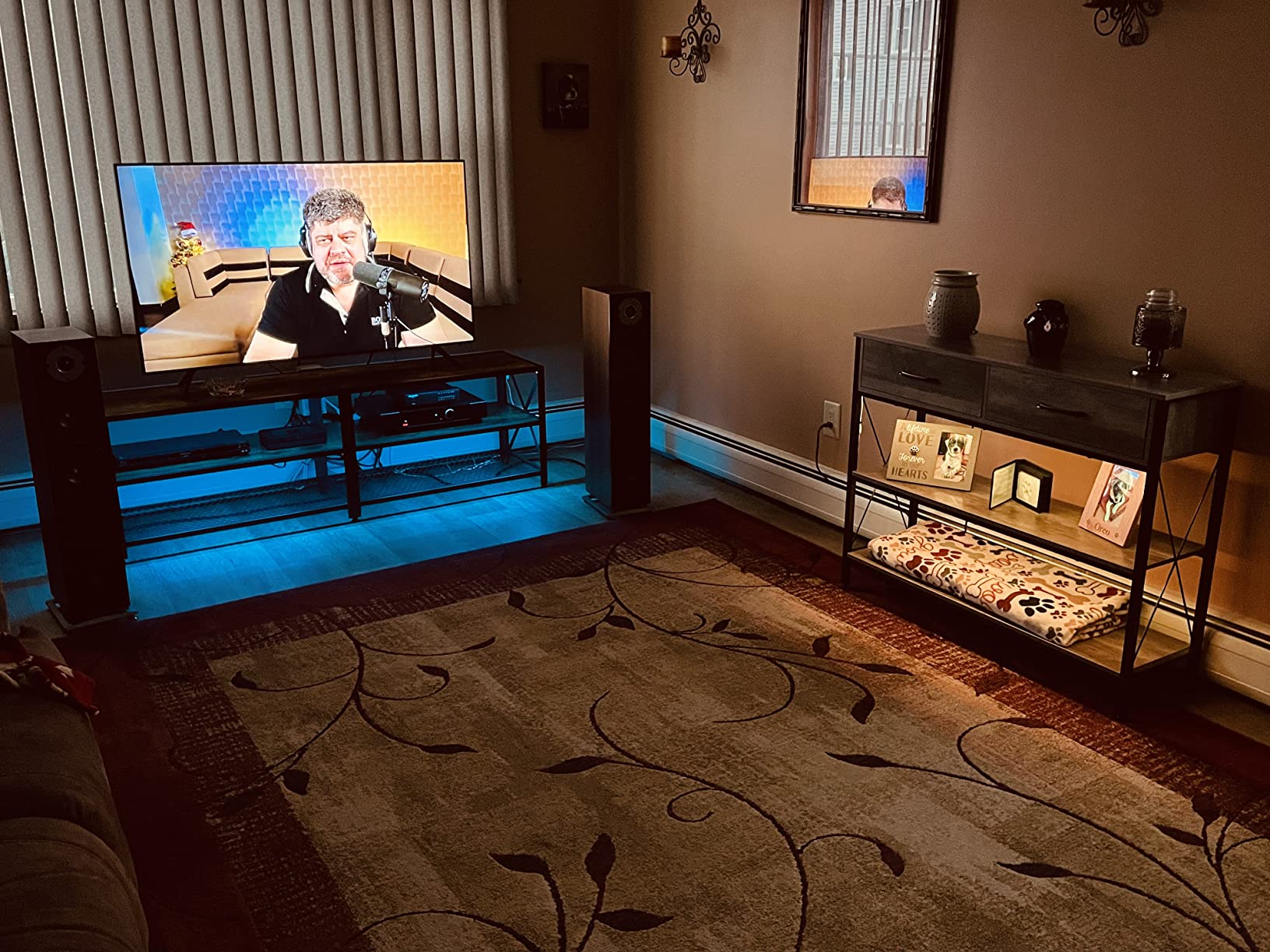 VASAGLE 58 Inch TV Stand, Mid Century Entertainment Center with Storage customer photo 1