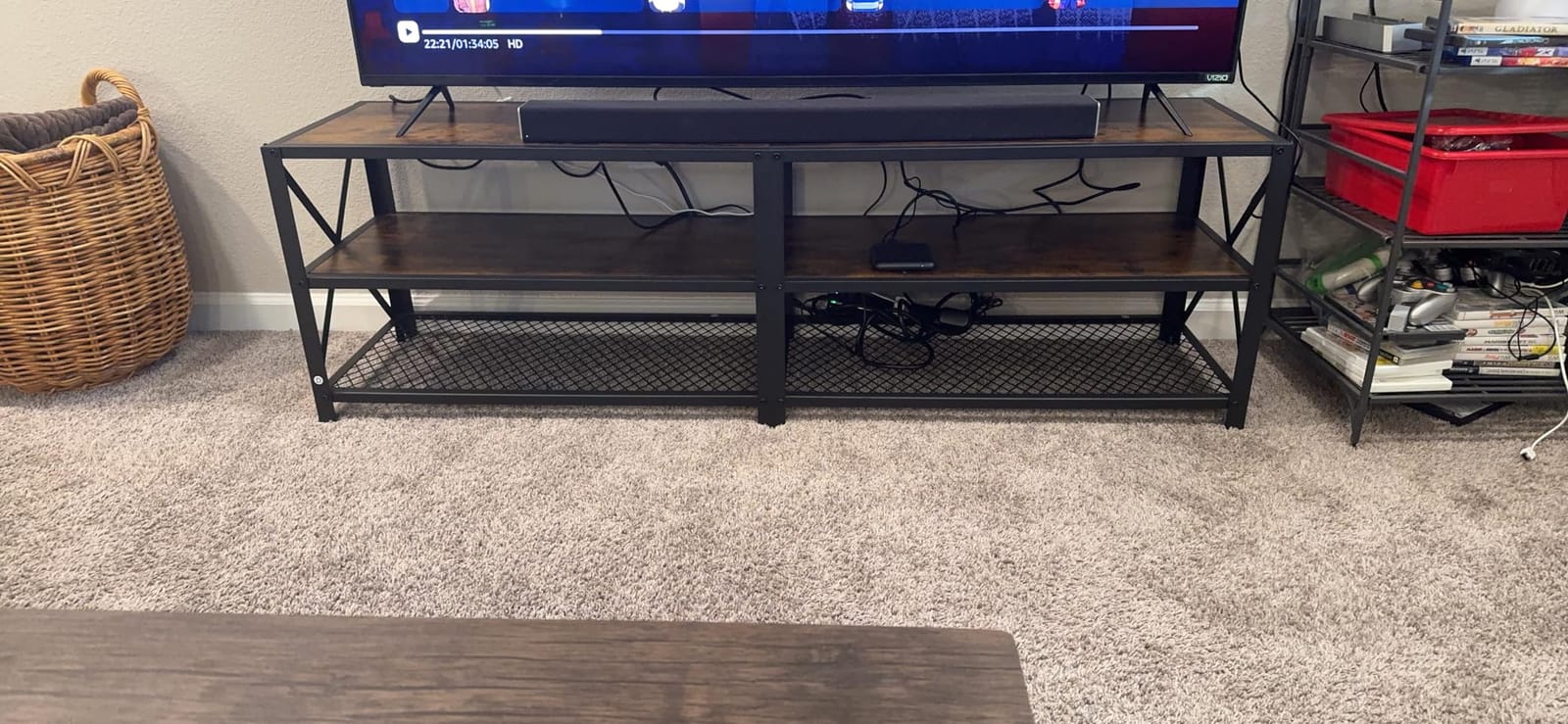 VASAGLE 58 Inch TV Stand, Mid Century Entertainment Center with Storage customer photo 2