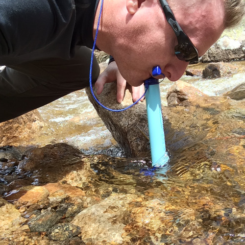 LifeStraw Personal Water Filter for Hiking, Travel and Emergency, Blue, 1PK customer photo 1