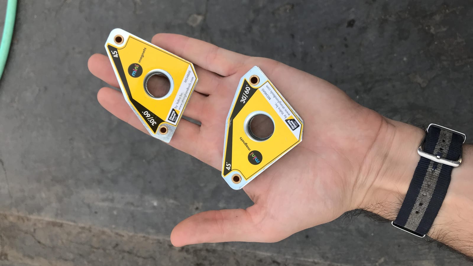 Mini Magnetic Squares, Size: 2.3”x2”x.6”, Angles: 30º/60º, 45º, 90º, light duty (Twin Set), MS346AT customer photo 1