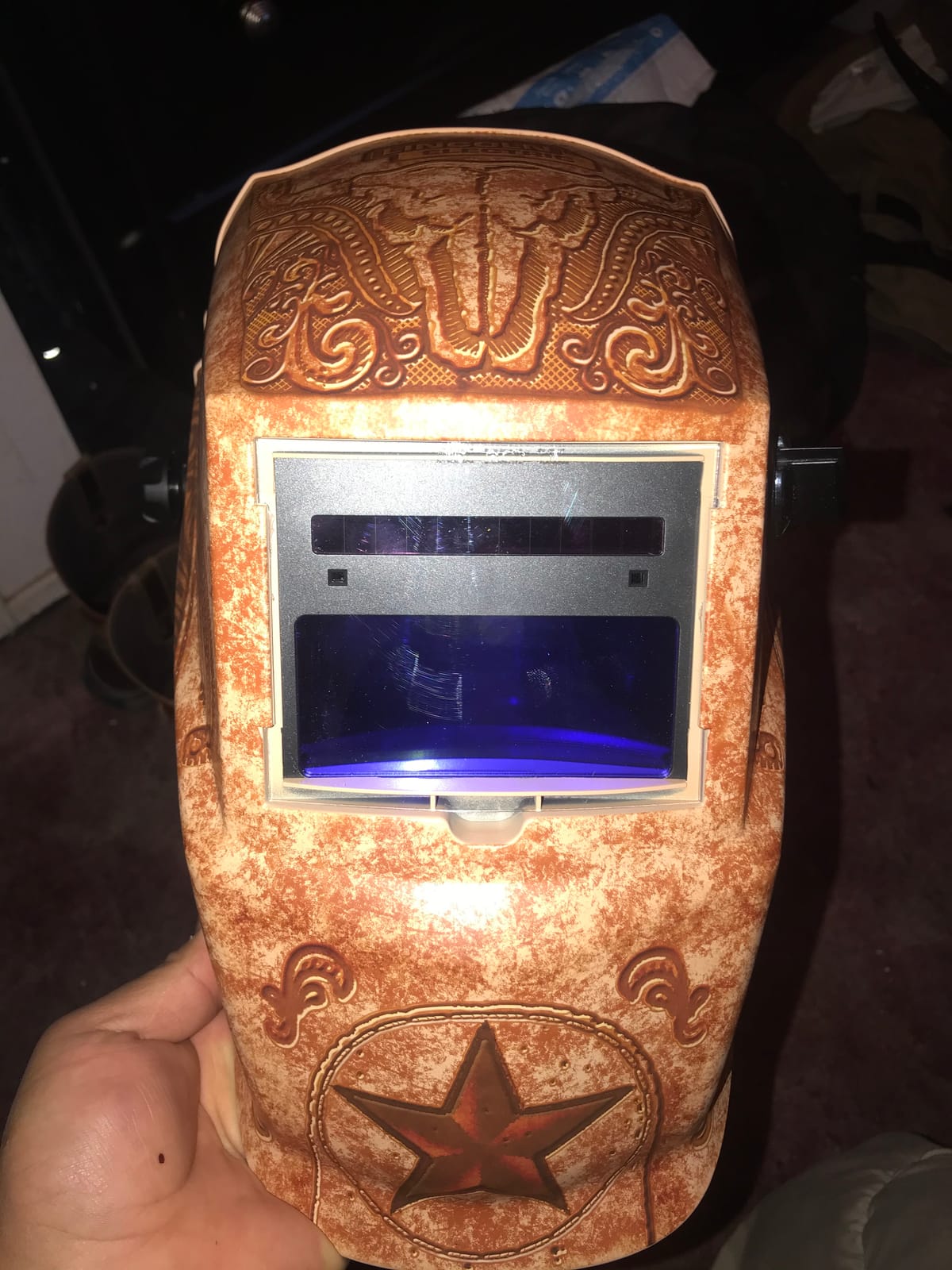 Lincoln Electric-K4134-1 Welding Helmet, Brown, Ratchet, Plastic customer photo 1