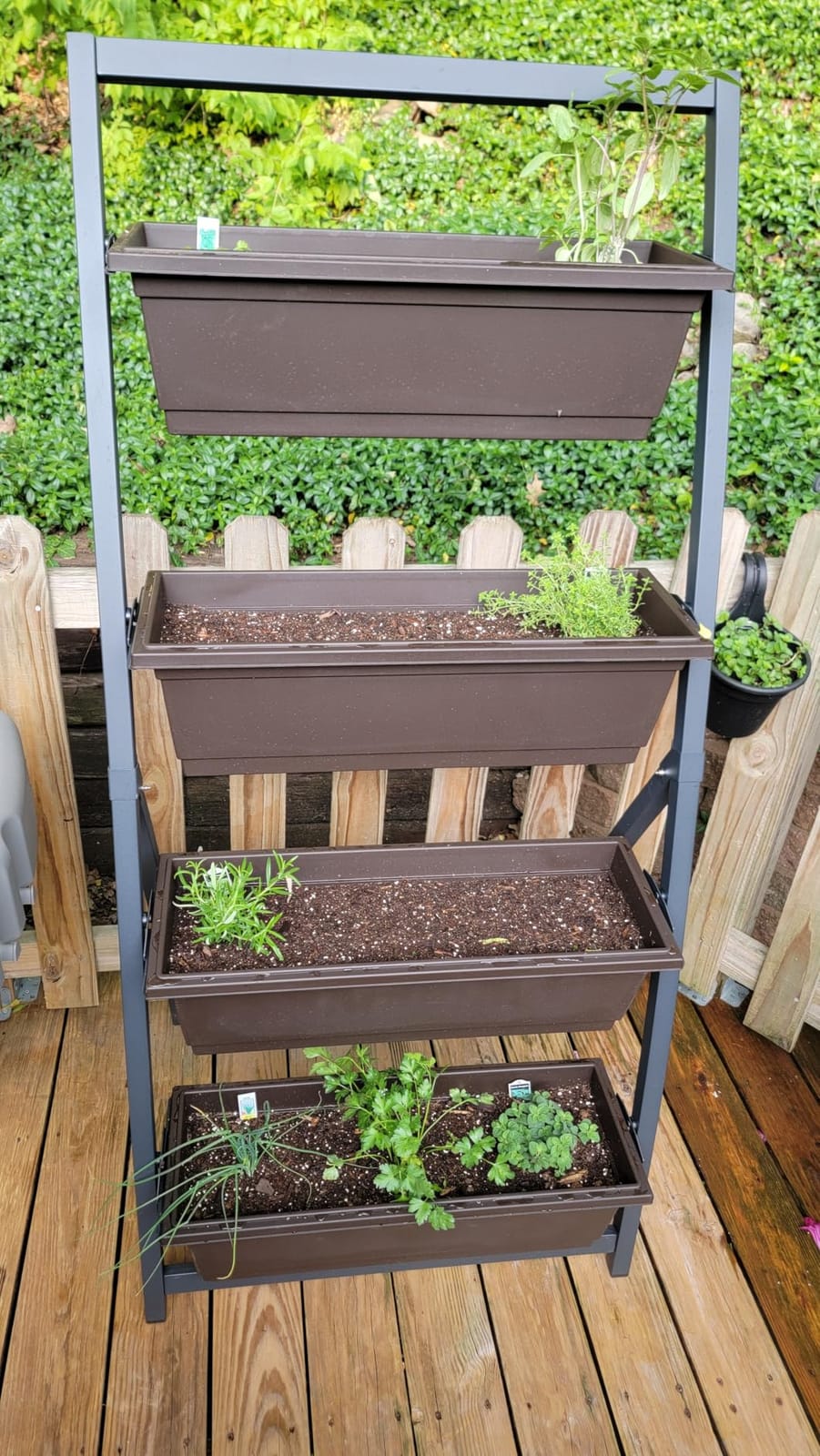 6-Ft Raised Garden Bed - Vertical Garden Freestanding Elevated Planter with 4 Container Boxes - Good for Patio or Balcony Indoor and Outdoor - Perfect to Grow Vegetables Herbs Flowers customer photo 2