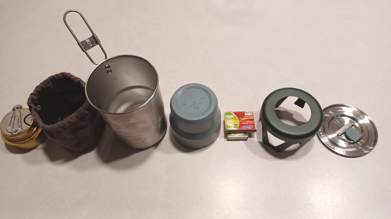 REDCAMP Mini Alcohol Stove Camping for Backpacking, Silver customer photo 2