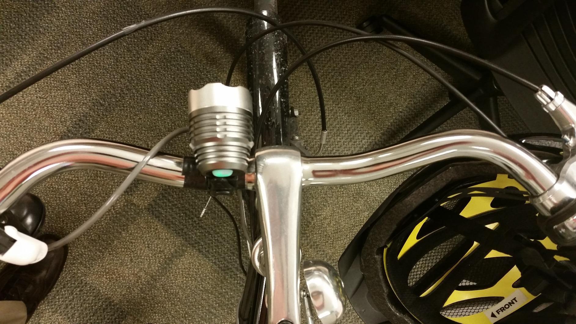 Bright Eyes Newly Upgraded and Fully Waterproof 1200 Lumen Rechargeable Mountain, Road Bike Headlight, 6400mAh Battery (Now 5+ Hours on Bright Beam). Free Diffuser Lens/TAILLIGHT customer photo 2