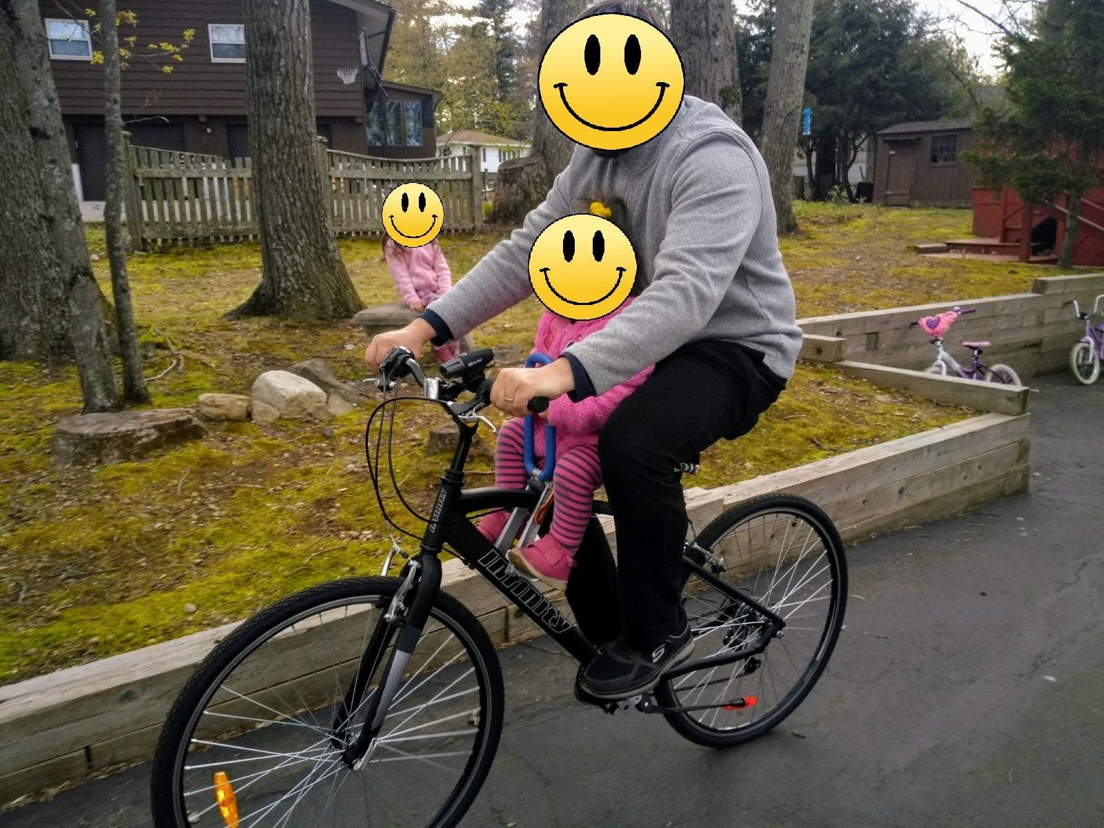 UrRider Child Bike Seat, Front Mount Kids Bike Seat,Fit Mountain Bikes, Cruiser Bikes, Folding Bikes, Ultra Light,Portable, Tool-Free, Quick-Release,Toddler Bike Seat for 2-6 Years(up to 60lbs) customer photo 2