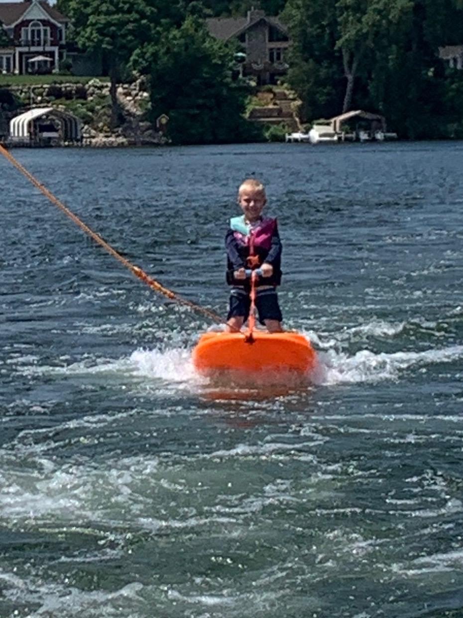 ZUP Coast Board All-in-One Kid's Wakeboard, Trainer Board, Kneeboard, and Water Skis with Rope Handle, Ideal for Water Sports and Boating, Perfect for Beginners and Young Riders customer photo 1