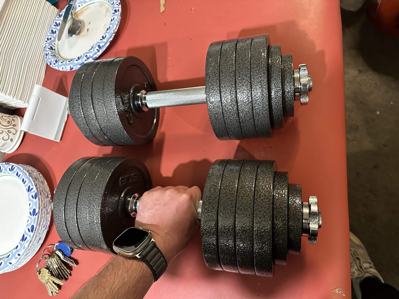 CAP Barbell 52.5-Pound Adjustable Dumbbell Weight (Pair), chrome finish customer photo 1
