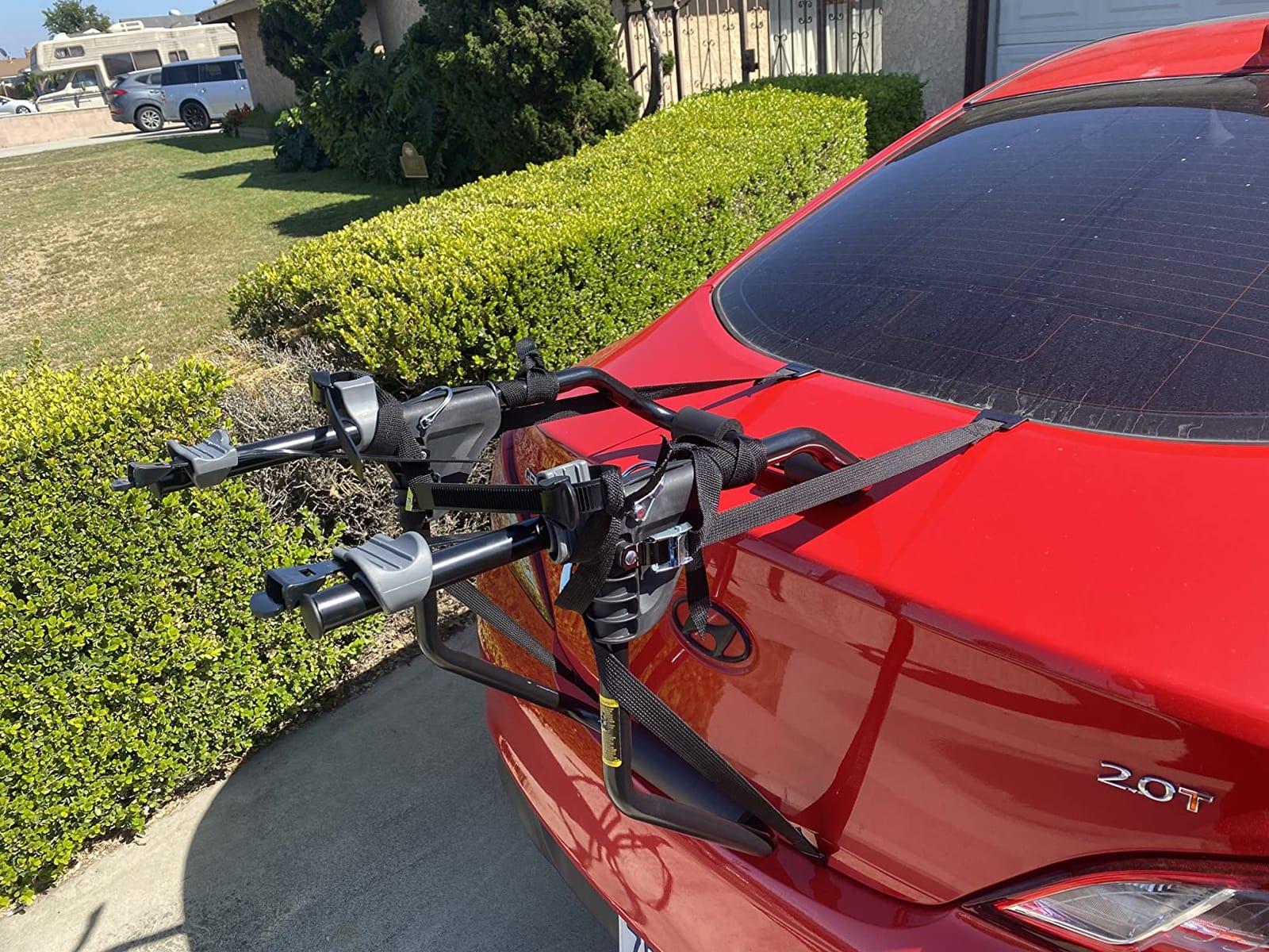 Saris Guardian Trunk Bike Rack – No-Hitch Bicycle Carrier for Car, Sedan, Hatchback, SUV, Van, – Foldable Steel Mount – Easy Installation, American-Made, (35 lbs Each) customer photo 1