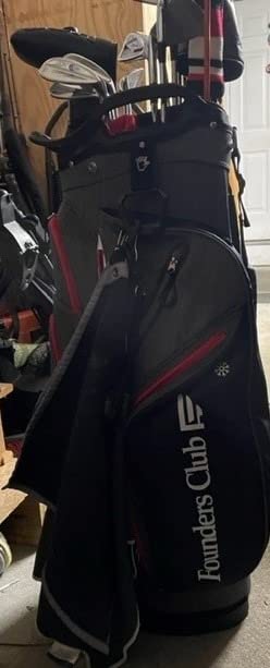 Founders Club Franklin Golf Push Cart Bag -Riding Cart Bag -Full Bag Rain Cover -Secure Push Cart Base -Light Weight -15 Way Full Length Divider-External Putter Tube-Embroidery Panel customer photo 2