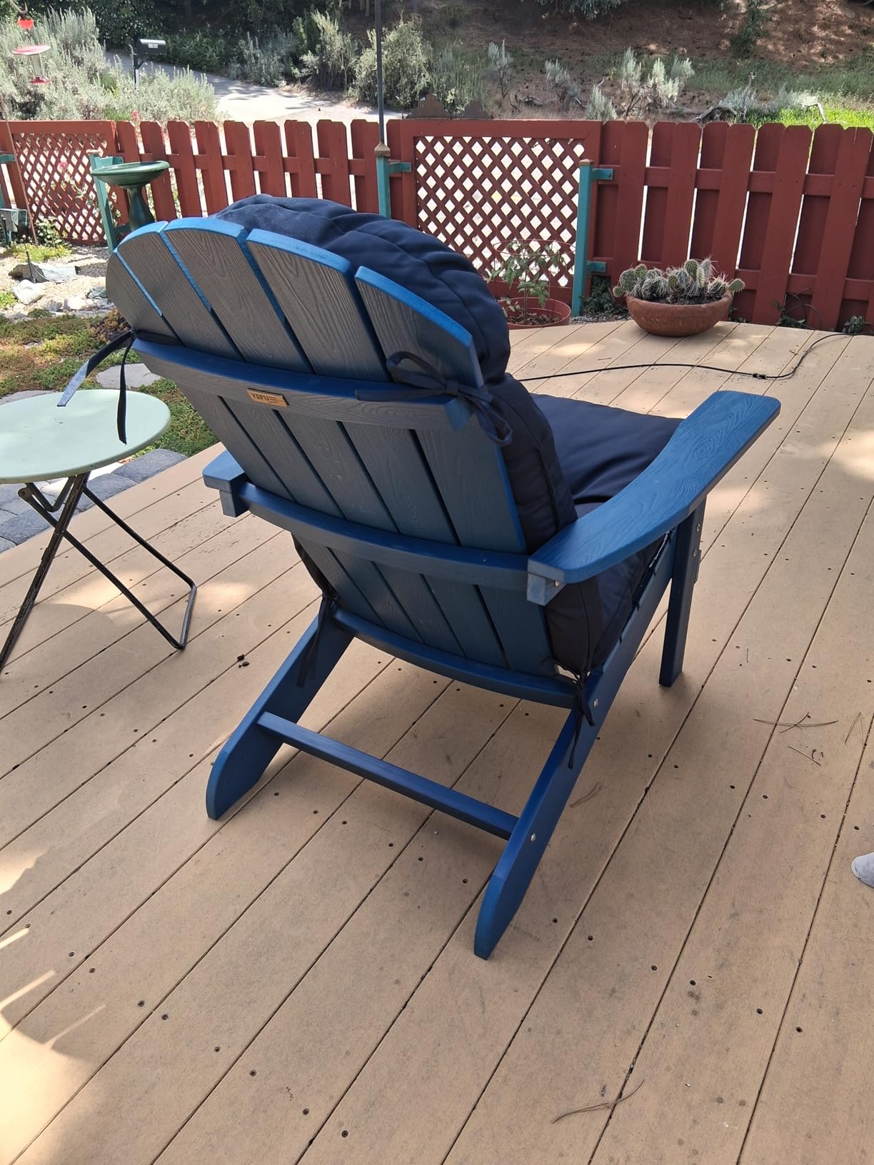 YEFU Adirondack Chair with Cup Holder, All-Weather Outdoor Chair, Black customer photo 1