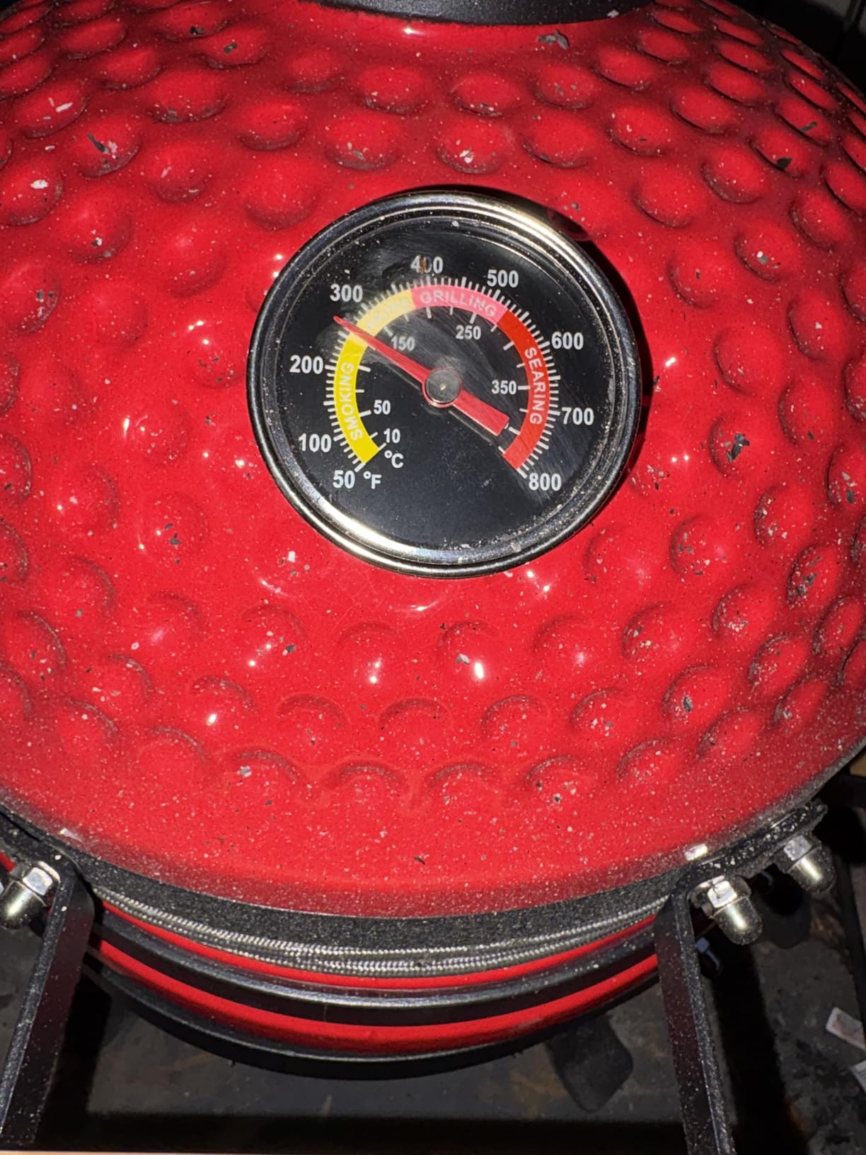 London Sunshine Ceramic Charcoal BBQ Kamado Grill Smoker - Portable Tabletop Cadet Series -Orange customer photo 2