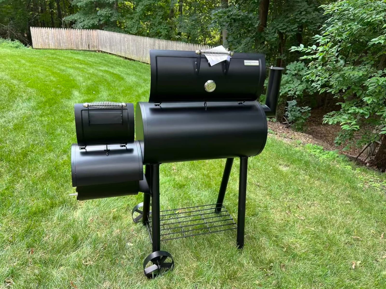 Captiva Designs Charcoal Grill with Offset Smoker for Outdoor Barbecue customer photo 2