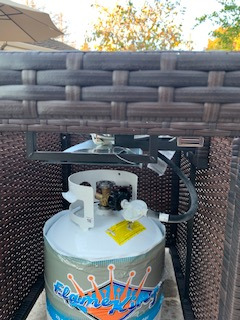 Propane Fire Pit Table,44 Inch 55000 BTU Outdoor Gas Fire Pit Rectangular with Glass Wind Guard for Outside Patio Deck (Gray-Aluminum Top) customer photo 1