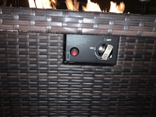 Propane Fire Pit Table,44 Inch 55000 BTU Outdoor Gas Fire Pit Rectangular with Glass Wind Guard for Outside Patio Deck (Gray-Aluminum Top) customer photo 2