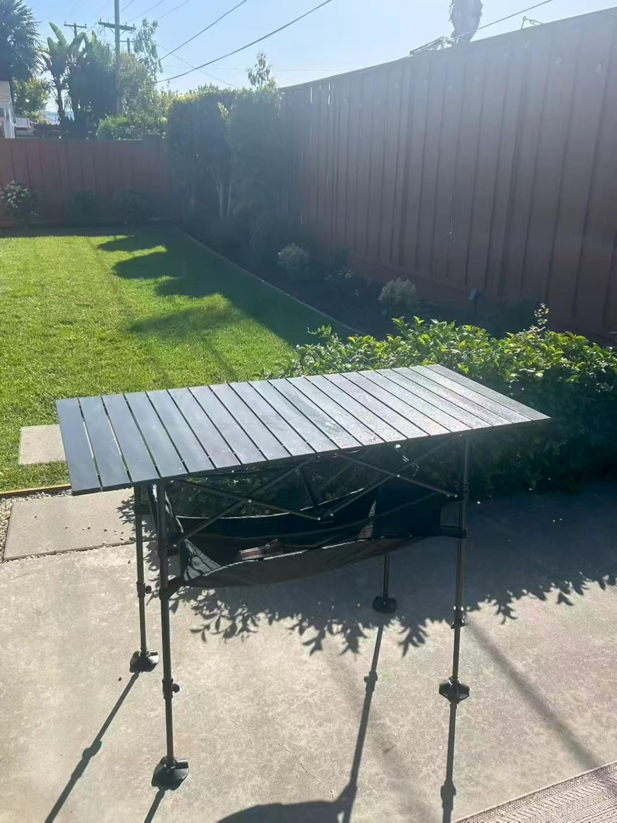 LET'S CAMP Folding Camping Table, Aluminum Roll-up Picnic Backpacking Table customer photo 1