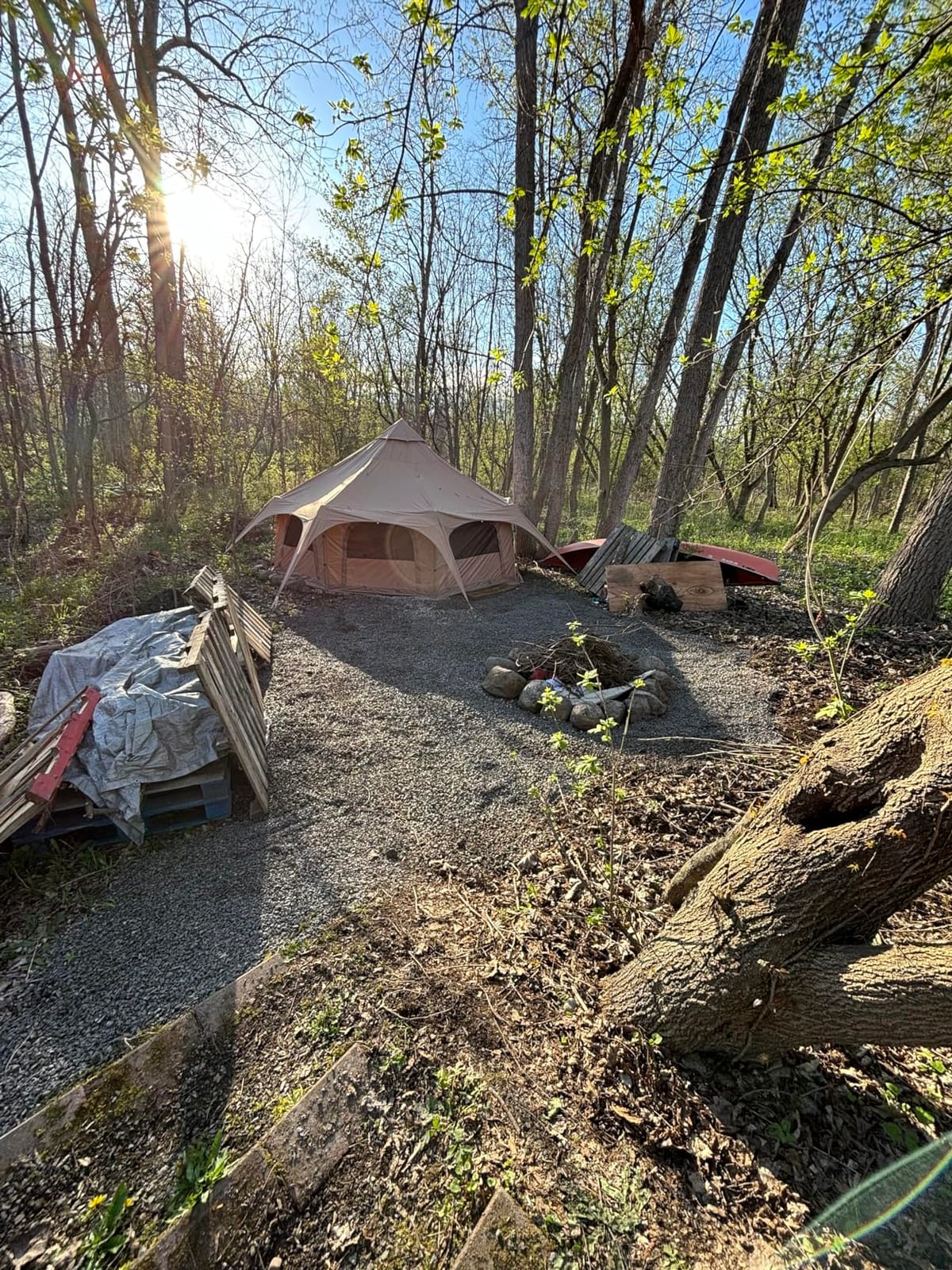 MC TOMOUNT Canvas Bell Tent with Stove Jack, 16.4ft*High9.2ft Glamping Tent customer photo 2