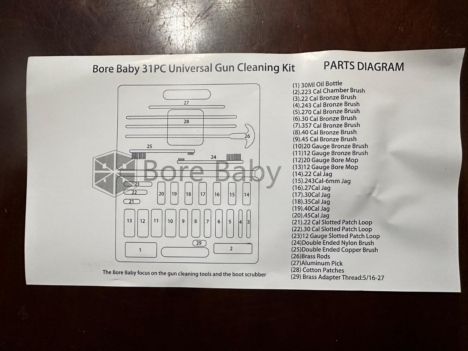 Gun Cleaning Kit Universal Supplies for Rifle Pistol Shotgun with Portable Carrying Case for 12Ga 20Ga .22 5.56mm .223 Chamber .243/6MM .270/284 .30/308 357/38 9MM .40 .45 customer photo 1