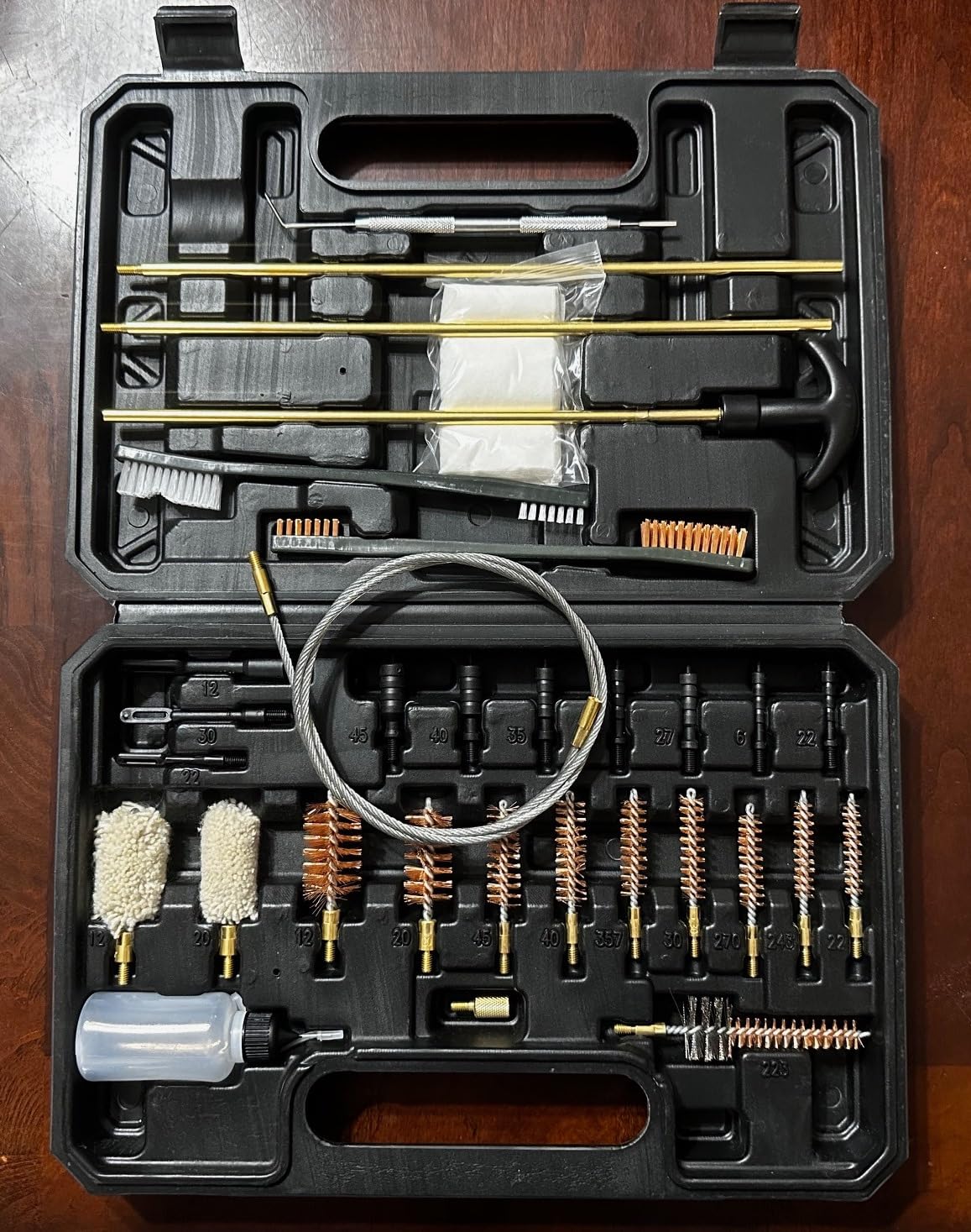 Gun Cleaning Kit Universal Supplies for Rifle Pistol Shotgun with Portable Carrying Case for 12Ga 20Ga .22 5.56mm .223 Chamber .243/6MM .270/284 .30/308 357/38 9MM .40 .45 customer photo 2