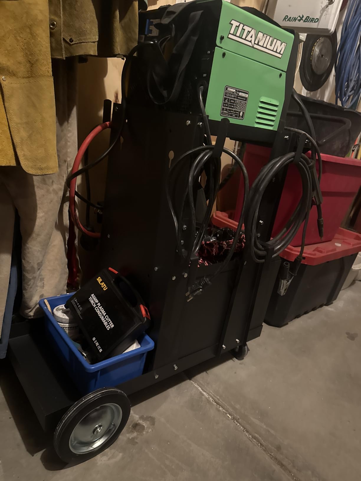 RCARTICH Welding Cart,Heavy Duty Rolling Welder Cart with 360 Swivel Wheels,Large Size Welder Cart for MIG MMA TIG Welding Machine and Plasma Cutter Tank customer photo 2