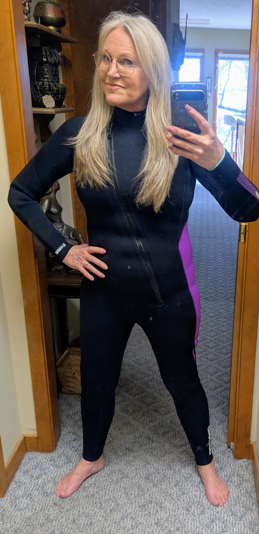 Owntop 5mm Wetsuit for Men Women, High Stretch Warmth Neoprene Suit customer photo 1