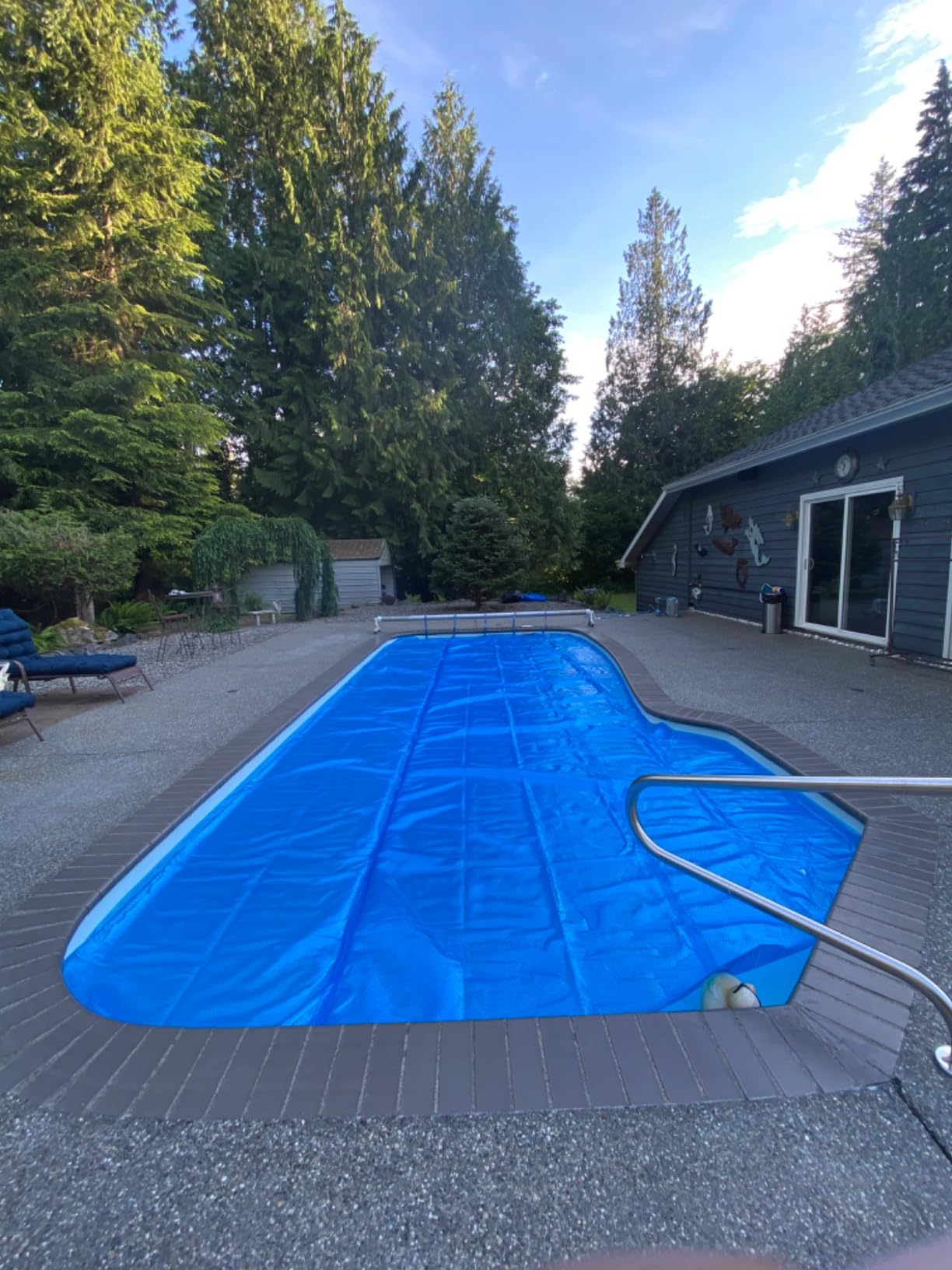 BigXwell Solar Pool Cover, 12Mil Round 18 Foot Solar Blanket for Above-Ground and In-Ground Pools, Swimming Pool, Blue 1200Series (Round 18 FT) customer photo 1