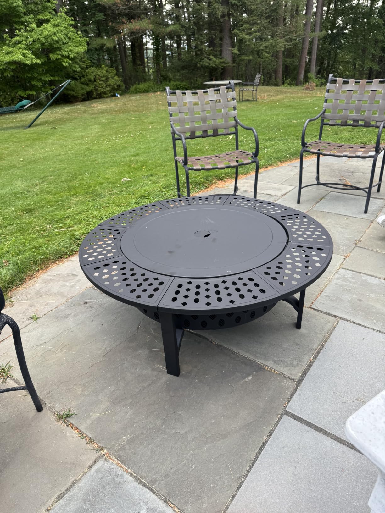 OutVue 42 Inch Fire Pit with 2 Grills, Lid, Poker customer photo 1