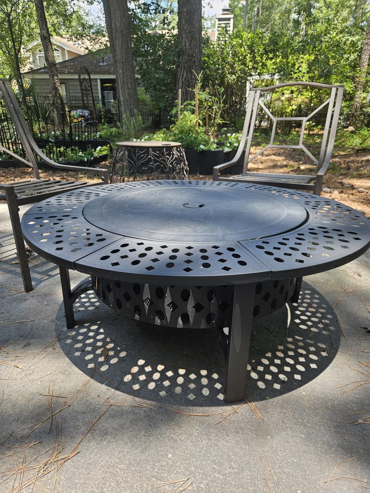 OutVue 42 Inch Fire Pit with 2 Grills, Lid, Poker customer photo 2
